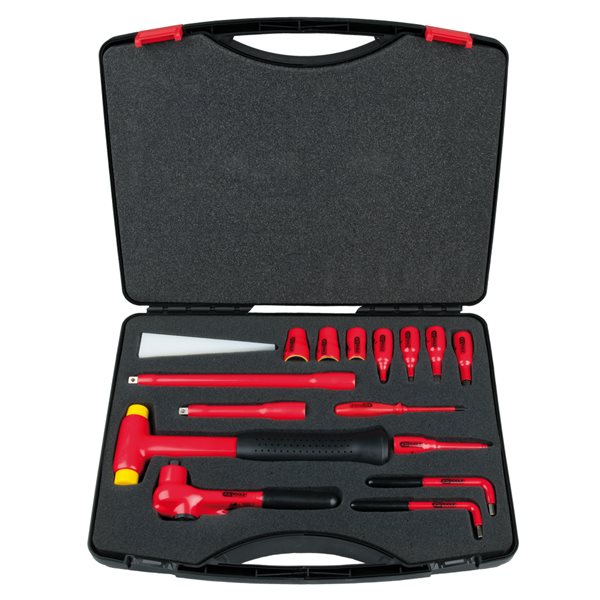 KS-Tools 117.1885 3/8" Isolierter Steckschlüssel atz, 16-tlg.