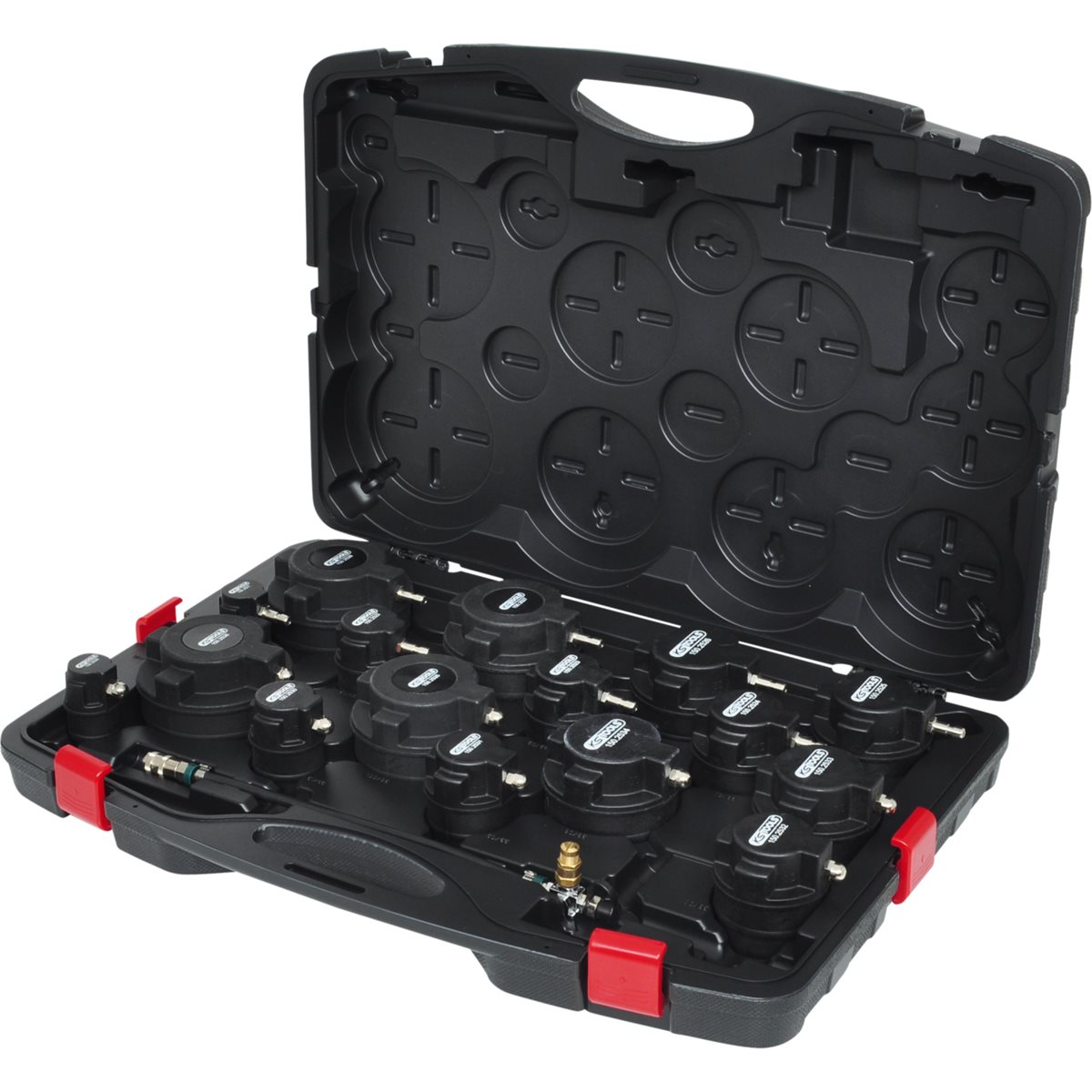 KS-Tools 150.2520 Turbolader-Ladeluft-System-Prüfk offer-Satz, 17-tlg.
