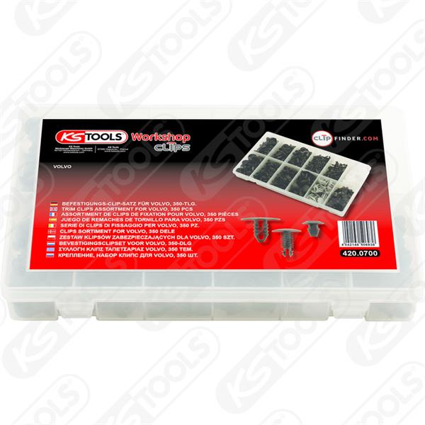 KS-Tools 420.0700 Clip Satz f. Volvo, 350 Stk. 