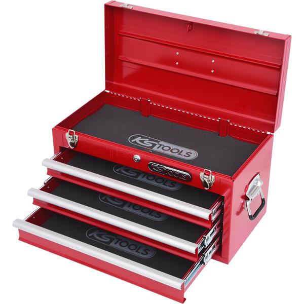 KS-Tools 891.0003 Werkzeugtruhe m.3 Schubladen,rot 