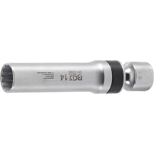 BGS 2390 Zündkerzen-Gelenkeinsatz Zwölfkant mit Ha ltefeder, SW 14 mm