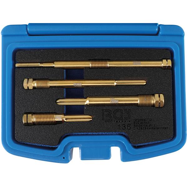 BGS 136 Glow Plug Bore Reamer Set, 4 pcs. 