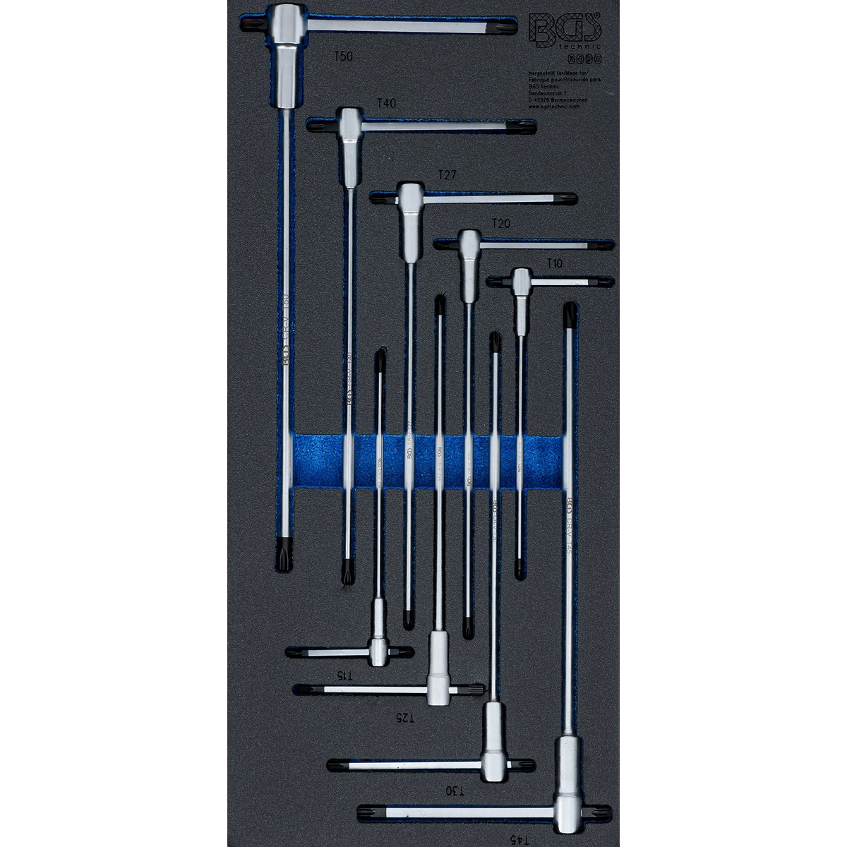 BGS 6090 Werkstattwageneinlage 1/3: Schraubendrehe r-Satz mit T-Gleitgriff, T-Profil