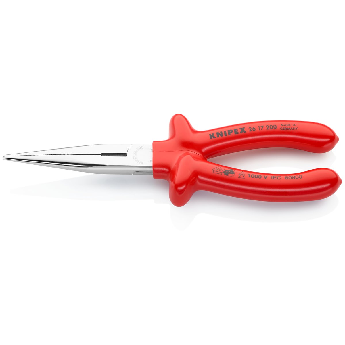 Knipex 26 17 200 Flachrundzange mit Schneide 