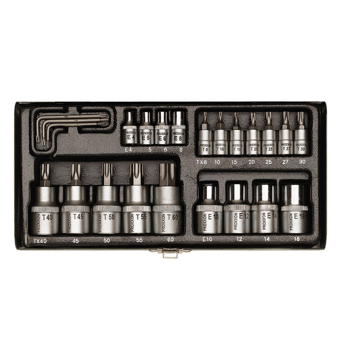 Proxxon 23102 TORX socket set (E 4 -18), 24 pieces 