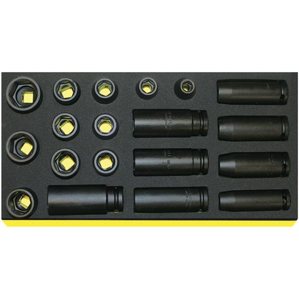Stahlwille TCS 50IMP/51IMP/19 Sockets 1/2" extra d eep set