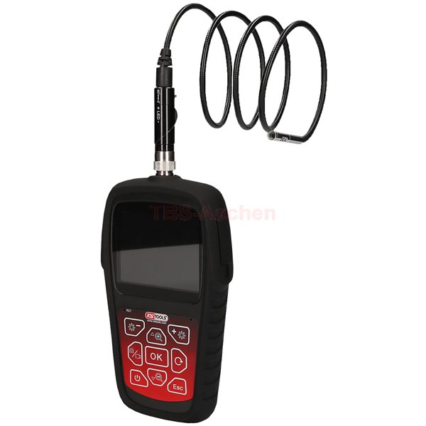 KS-Tools 550.7500 HD-Videoskop-Satz mit Ø 6mm 5tlg 0° und 90° HD Frontkamera-Sonde, umschaltbar
