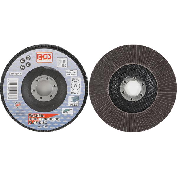 BGS 3977 Lamellenfächerscheibe Ø 125 mm, K 120 