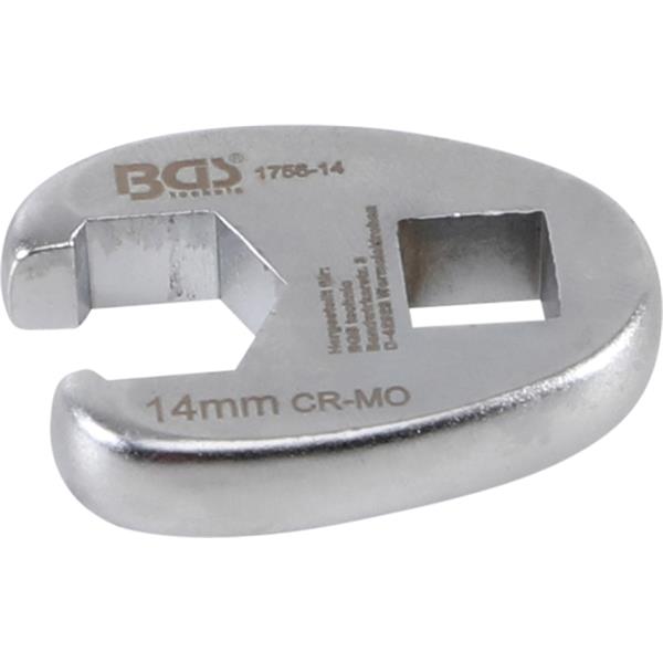 BGS 1756-14 Hahnenfußschlüssel, Antrieb Innenvierk ant 10 mm (3/8"), SW 14 mm