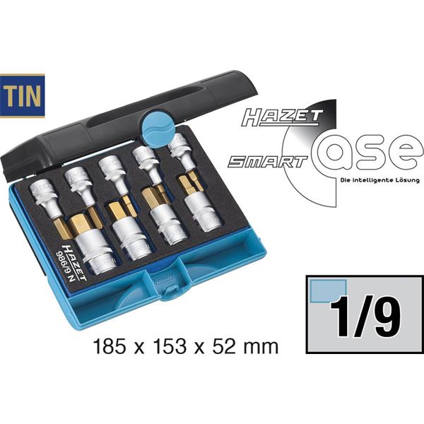 Hazet 986/9N Schraubendreher-Einsatz-Satz, 1/2" 