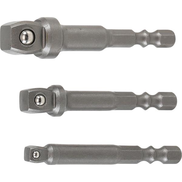 BGS 9162 Bohrmaschinen-Kippadapter-Satz, Antrieb A ußensechskant 6,3 mm (1/4"), 3-tlg.