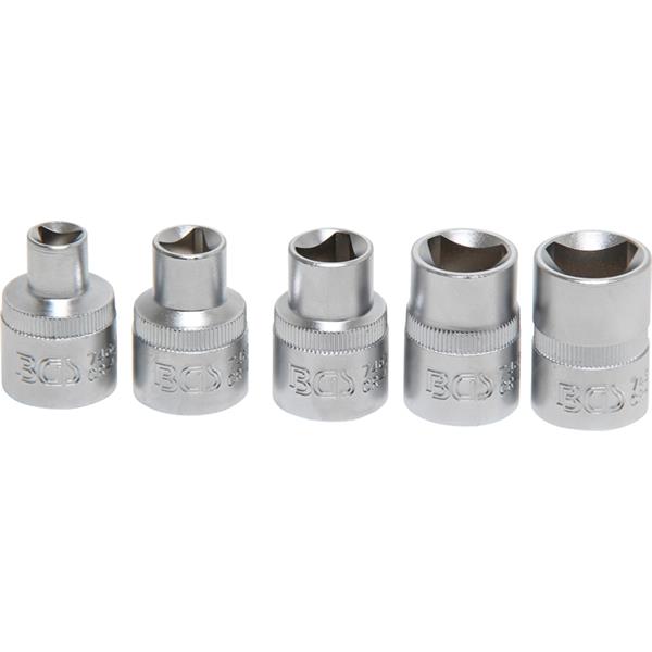 BGS 8608 Dreikant-Einsatz-Satz für Pfostenschlösse r, M5 - M12 (8 - 16,5 mm), 5-tlg.