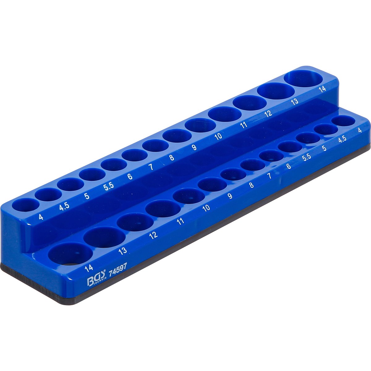 BGS 74597 Kunststoffhalter für Steckschlüssel-Eins ätze, magnetisch, 6,3 mm (1/4")