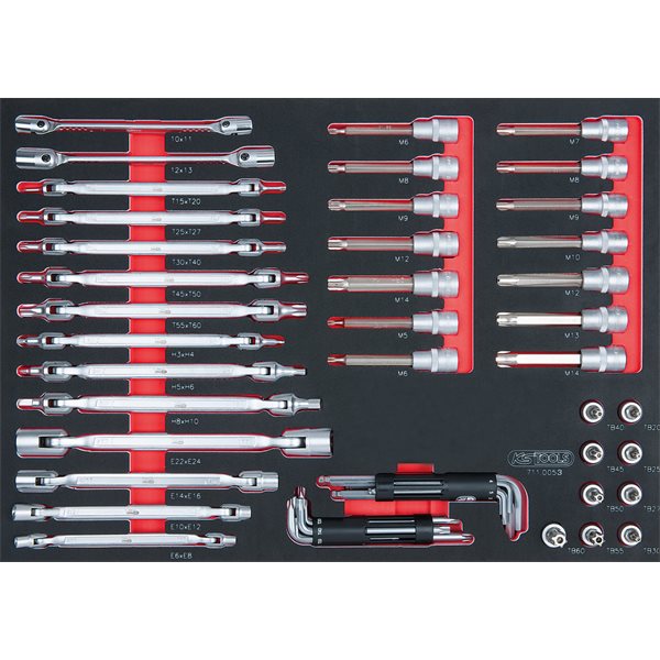 KS-Tools 711.0053 SCS Schlüssel-Satz, 53-tlg. in 1 /1 Systemeinlage