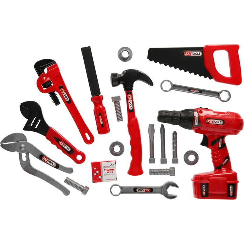 KS-Tools Kinderspielzeug-Werkzeugsatz, 19-teilig inkl. Werkzeug-Box, KS- Tools Angebote, Offres Spéciales